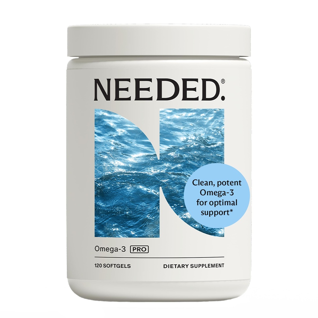 J'avais besoin. Oméga-3 prénatal - dose élevée d'huile de poisson d'origine durable, 1000mg DHA, 1000mg EPA, encastré dans une coquille de softgel sans gélatine, à base végétale
