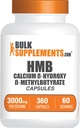 BulkSupplements.com Capsules HMB - comme supplément de calcium HMB, bêta-hydroxy bêta-méthylbutyrate - sans gluten, 6 capsules par portion (3000mg), 360 Nombre (paquet de 1)