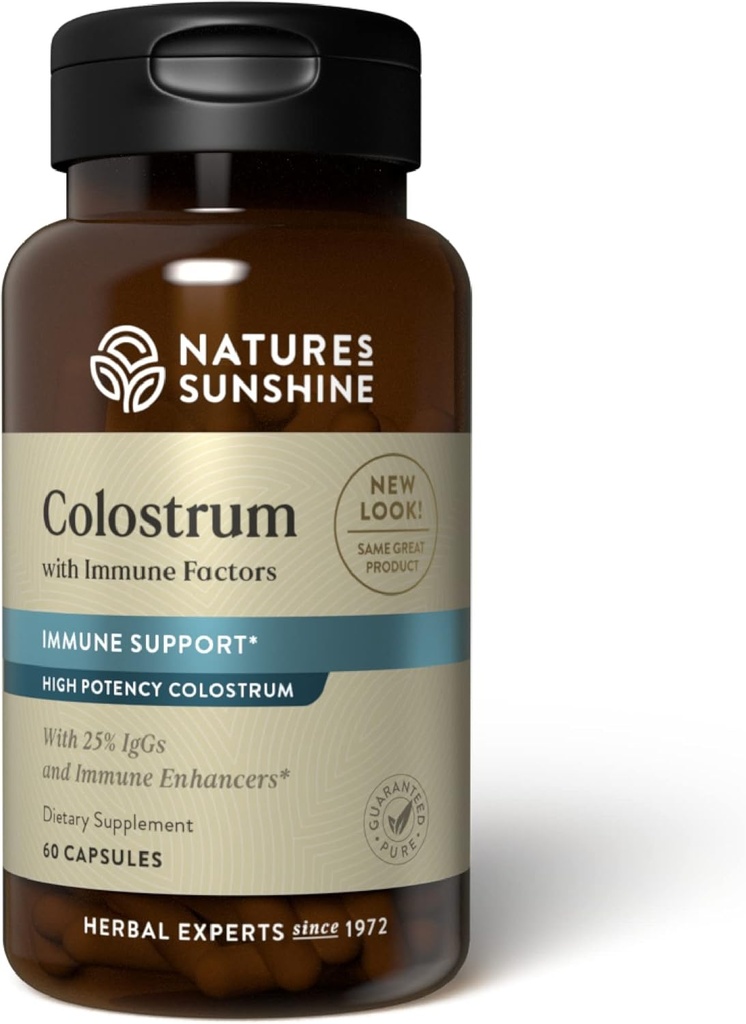 Nature's Sunshine Colostrum with Immune Factors, 60 Capsules | Supports the Immune System and Promotes Gastrointestinal Health