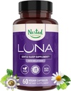 Nested Naturals Luna Sleep Aid - Pilules de couchage naturelles non habitantes pour adultes avec des ingrédients naturels - Racine valériane, mélatonine, camomille, baume de citron et plus - 60 Capsules Vegan