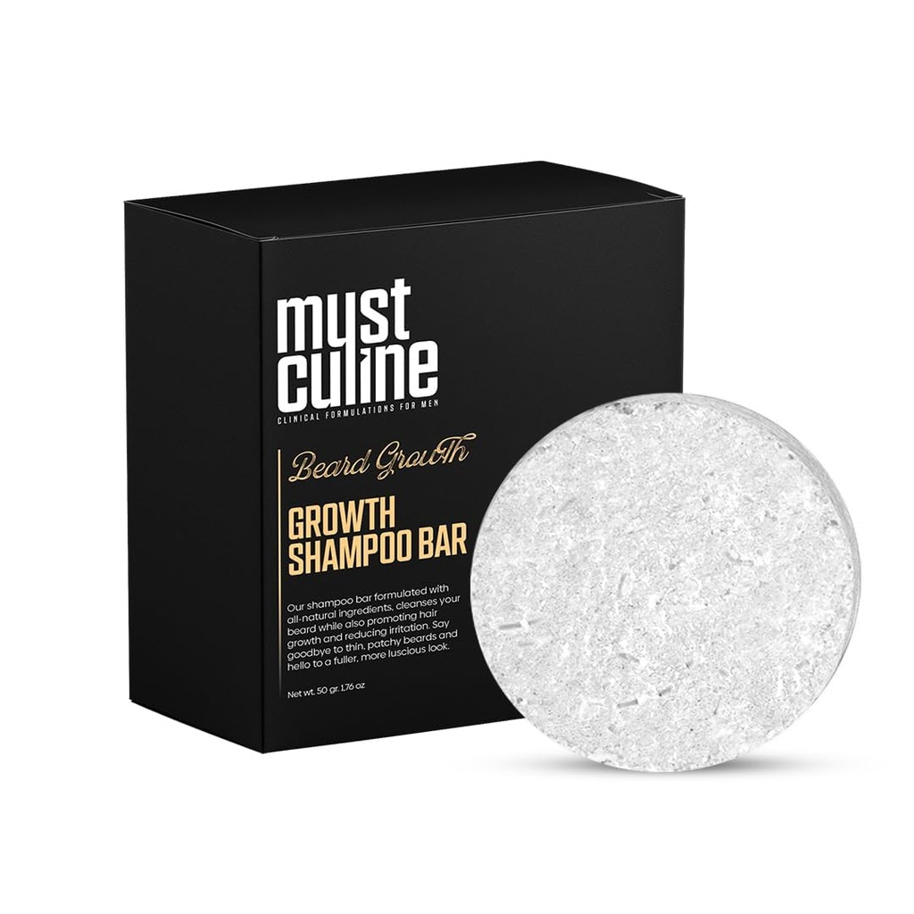 Beard Shampoo Bar, 1 Package, Unscented, Supports Beard Growth and Nourishment,Mustache Roots, for Men