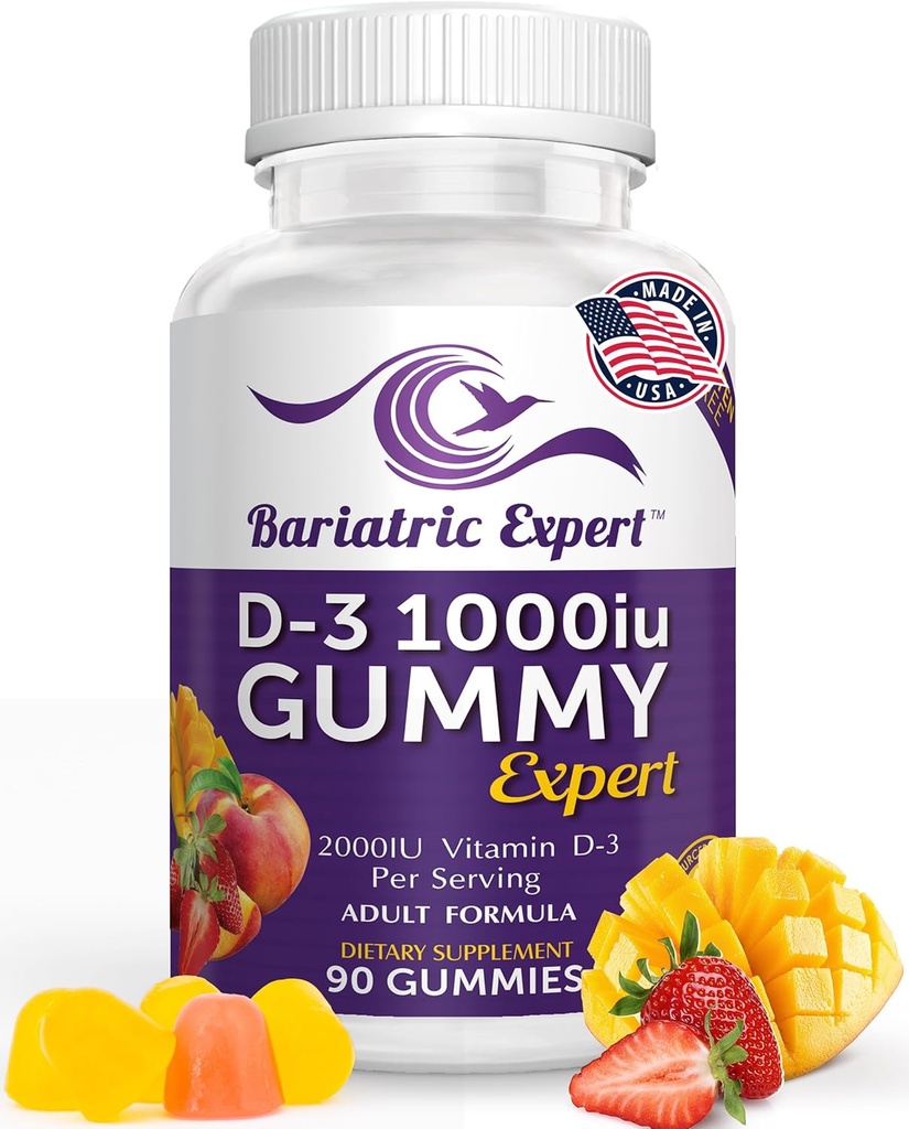 Bariatric Expert D3 Vitamin – Fast-Melting Dietary Supplement for Adults Post Bariatric Surgery, 90 Count