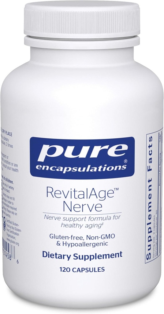 Pure Encapsulations Revita-Age Nerve | Hypoallergenic Supplement for Enhanced Cardiovascular, Metabolic and Neurocognitive Support | 120 Capsules