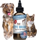 Les gouttes d'œil PetSilver pour les chiens et les chats - Laver les yeux de chien naturel - Relief pour l'inflammation et l'irritation - Nettoyeur des yeux et détachant les taches de chien - Formule en argent breveté - Fabriqué aux États-Unis - 4 fl oz