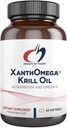 Conceptions pour la santé XanthOmega - Huile de krill avec 12mg Astaxanthine - Antioxydant, Phospholipides + EPA/DHA Omega 3 - Supplément santé cardiovasculaire, peau + yeux (120 Softgels)
