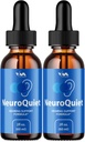 (2 packs) NeuroQuiet gouttes - Neuro Quiet Formule avancée de soutien auditif, santé cognitive et bien-être général, 2 mois d'approvisionnement