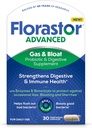 Florastor Advanced Gas and Bloat Probiotic, Digestive Enzymes and Botanicals, Plus Probiotics for Digestive Health, 30 Capsules