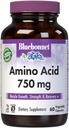 Bluebonnet Nutrition Amino Acid 750mg, haute puissance, pour la santé musculaire*, sans soja, sans gluten, sans OGM, laiterie casher, blanc 60 capsules végétales, 15 portions