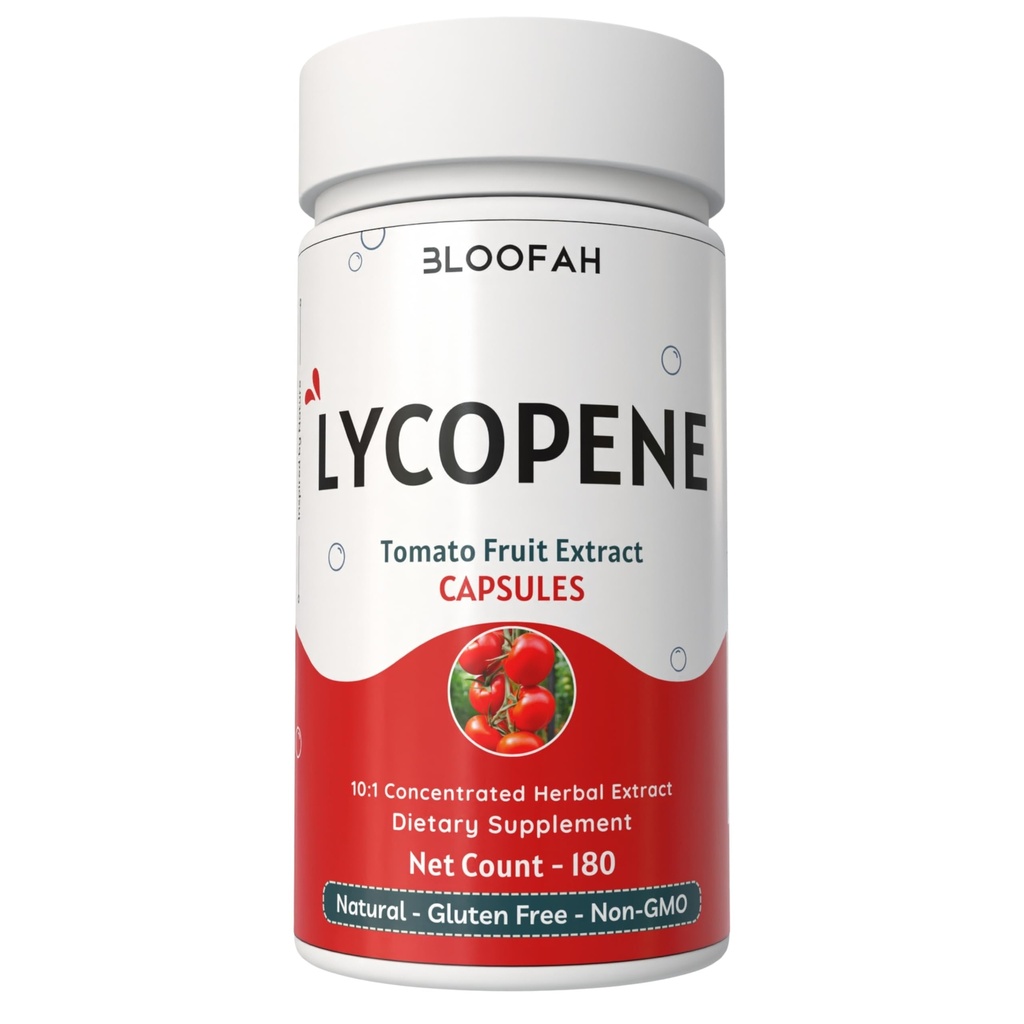 Extrait de tomates Lycopène 500mg Capsules de Lycopène naturel Riche supplément à base de plantes