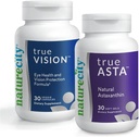 NatureCity Vision Support Bundle de TrueVision Eye Health Formula, 30 Capsules Veggie + TrueAsta Marine