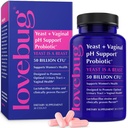 LOVEBUG Probiotiques pour les femmes avec Pancran® – Probiotique multi-train soutenant l'équilibre UTI, BV, Odor & PH - Probiotiques vaginaux pour les femmes Intimate Flora & Digestive Health - 30 capsules