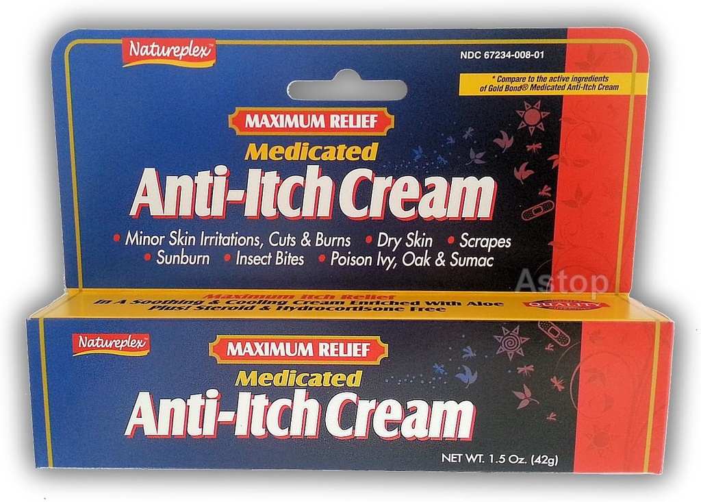 Crème médicamentée anti-démangeaison maximale