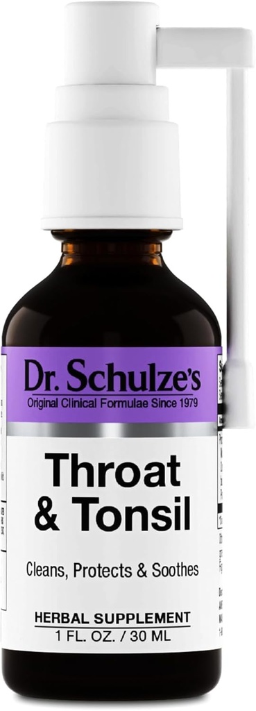 Throat et Tonsil de Dr. Schulze Cool, Soothe & Protégez le supplément à base de plantes de Vegan & Kosher
