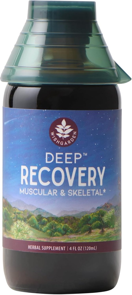 WishGarden Herbs Deep Recovery - complément naturel de soutien musculaire, tissulaire et joint avec curcumine curcumine, s'attaque à la racine cause des problèmes de lingering et favorise une réponse inflammatoire saine, 4oz