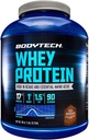 BodyTech Whey Protein - avec 17 grammes de protéines par service idéal pour la construction musculaire après l'entraînement, contient du lait et du soja - chocolat riche (5 livres)