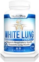 White Lung by NutraPro - Lung Cleanse And Detox.Soutien Santé pulmonaire. Soutient la santé respiratoire. 60 Capsule - Fabriqué dans un établissement certifié GMP.