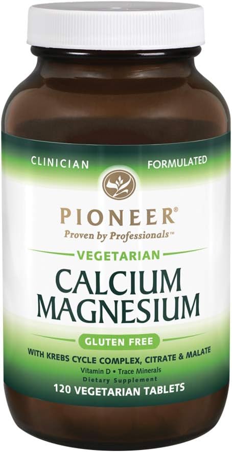 Pioneer Cal Mag & Vitamine D) Supplément Calcium & Magnésium pour les Adultes