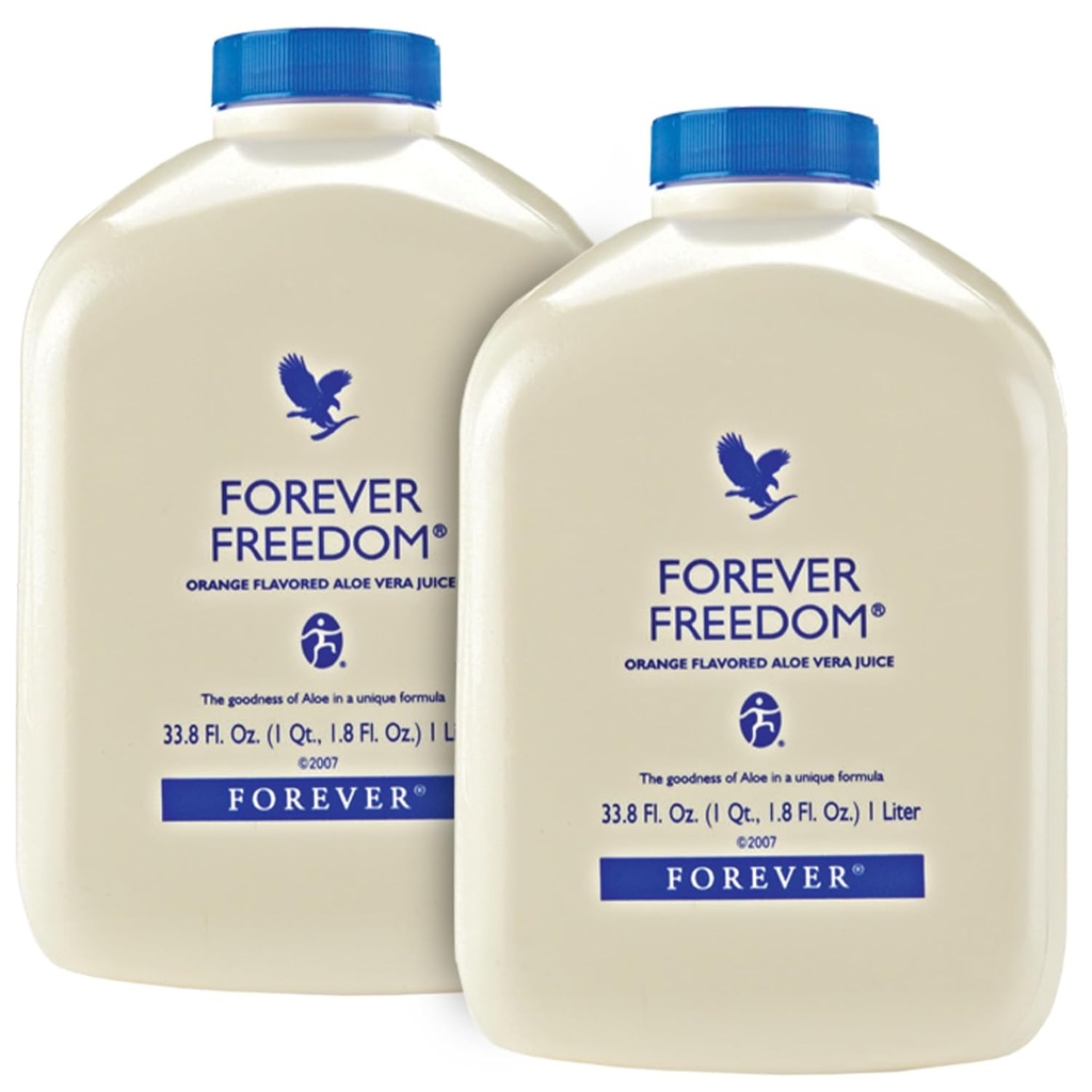 Forever Living - Forever Freedom - Soutien conjoint avec Aloe Vera, Glucosamine et Chondroïtine - Arôme orange - Sans gluten - 33,8 fl oz (2-Pack)