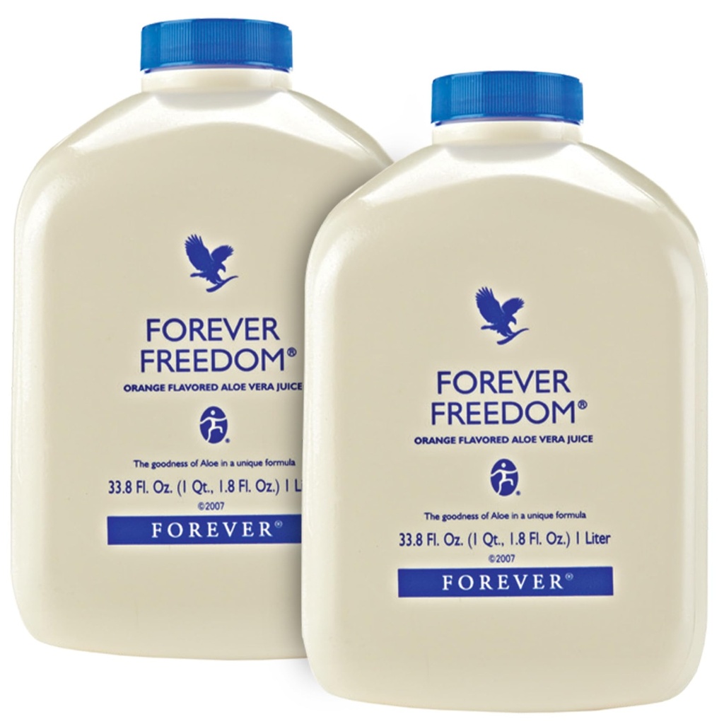 Forever Living - Forever Freedom - Soutien conjoint avec Aloe Vera, Glucosamine et Chondroïtine - Arôme orange - Sans gluten - 33,8 fl oz (2-Pack)