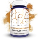 Nootropics Dépôt Lions Mane Mushroom Capsules de 500mg environ 180 Count.Héricium érinaceus.