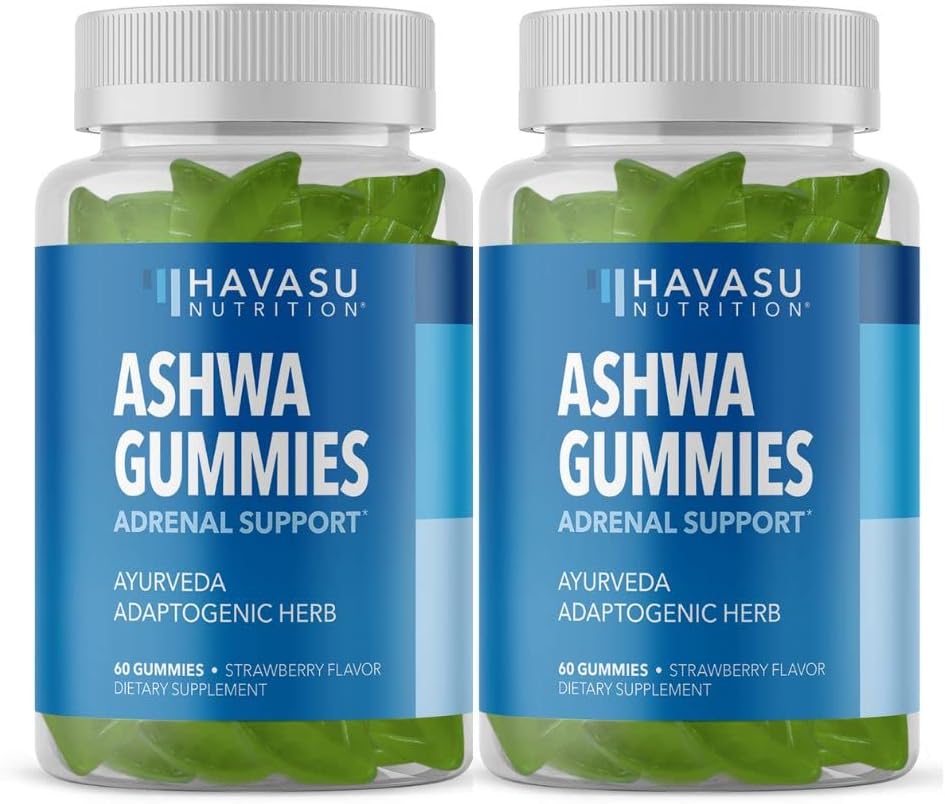 Ashwagandha Supplément Gummies Conçu pour soutenir un calme naturel - Support à base de plantes - Ashwagandha Gummies pour les femmes et les hommes - Supplément sans OGM et sans gluten - 120 Gummes de fraise végétalienne