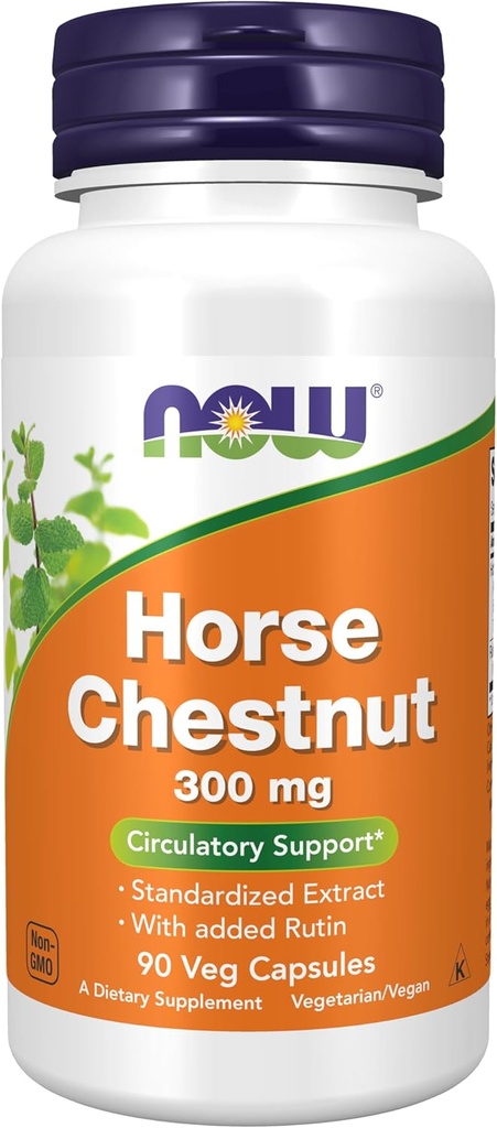 MAINTENANT compléments alimentaires, châtaigne de cheval 300 mg avec rutine ajoutée, support circulatoire*, 90 gélules