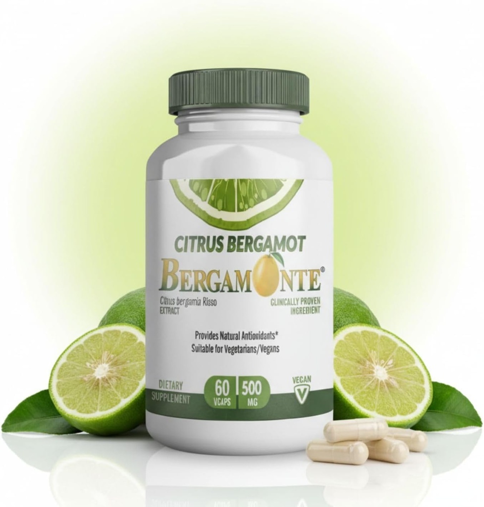 Supplément d'agrumes Bergamote (Citrus Bergamia) 1 000 mg par portion (2) 60 Capsules végétaliennes - Bergamonte brevetée