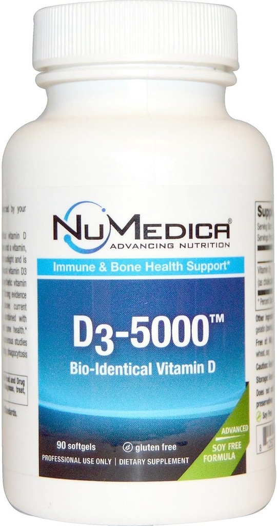 NuMedica D3 5000 Iu Sans soja 90 Softgels