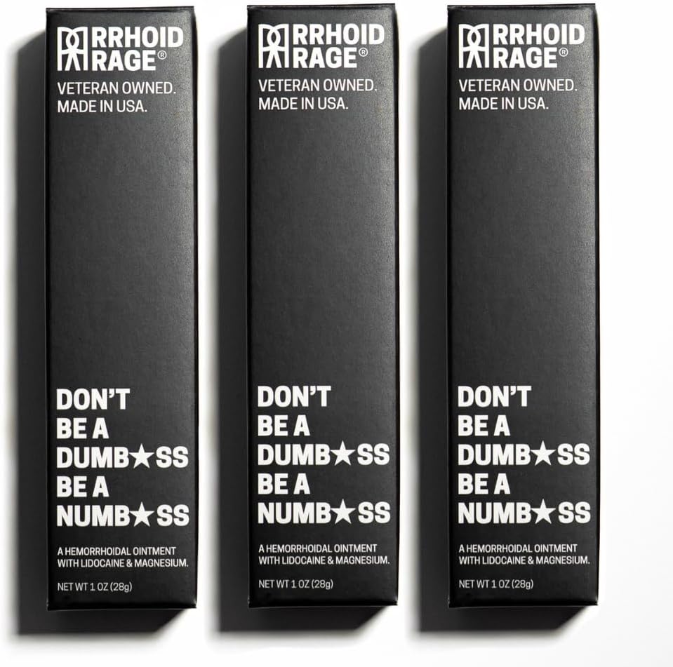 Onguent - Fissure et traitement hémorroïde avec la lidocaïne, extrait d'aloès, sulfate de magnésium, sapin baumier, crème hémorroïde à action rapide pour démangeaisons, gonflement et soulagement maximal de la douleur (3-pack)