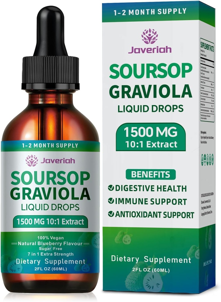 Supplément de gouttes liquides d'extrait de feuille de sourcil avec mousse de mer et curcuma irlandais pour le soutien cellulaire, système immunitaire Boost, foie santé, amers de sourcils liquide 60 jours d'approvisionnement 4 FL OZ