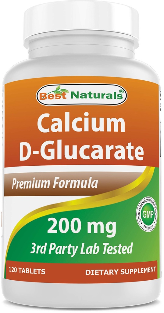 Meilleurs naturels Calcium D-Glucarate 200 mg 120 comprimés