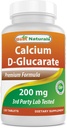 Meilleurs naturels Calcium D-Glucarate 200 mg 120 comprimés