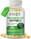 Magnesium Glycinate 500mg Softgels Supplement, Small Easy to Swallow Magnesium Gelcaps High Absorption for Night Leg&Sleep Support, Muscle&Bone, Calm, Non GMO, 120 Gelcaps, 60 Day Supply