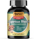Agaricus Blazei Extrait de champignons - Immune Boost, Niveaux équilibrés, Propriétés Adaptogènes – 90 Capsules