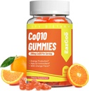 CoQ10 Gummies 200mg, Vegan Supplement for Energy Production, Non-GMO, Gluten Free (60 Gummies)