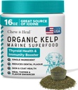 Supplément Kelp pour chiens - 16 oz de granules de poudre Kelp avec 5cc Spoon - Bon pour la fonction thyroïde saine, réduire la plaque dentaire et la santé de la peau - Fabriqué aux États-Unis