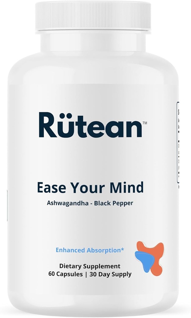 Soulagez votre esprit - Ashwagandha Extra Strength avec BioPerine - Non OGM - 60 Capsules