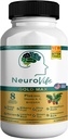 NeuroVife Gold Max Cerveau Supplément de soutien aux 8 Extraits naturels avec DHA, Vitamines A, C, B Complexe de 60 Capsules Veggies Fabriquées aux États-Unis (1)