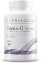 Theralogix Thera-D 6000 Vitamin D Supplement - 6,000 IU (150 mcg) Vitamin D3 Tablets - 90-Day Supply - Immune Support Supplement for Women & Men - Aids Bone & Heart Health - NSF Certified - 90 Tablets