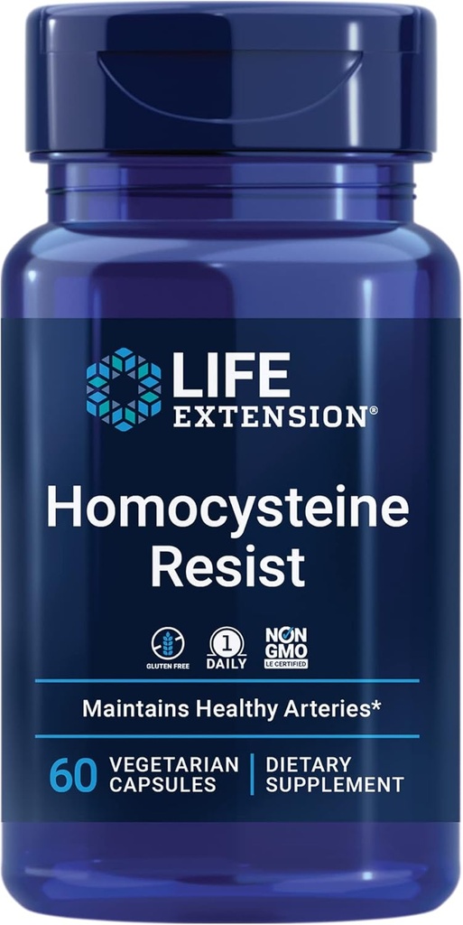 Life Extension Homocysteine Resist Vegetarian Capsules, 60 Count