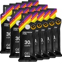 Combustible de précision 30 gels d'énergie - Gels de course doux et neutres pour athlètes d'endurance, 30g d'hydrate de carbone, facile à digester, parfait pour la course et les sports de longue durée (paquet de 15)