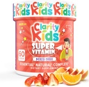 Clarity Kids Super Vitamine Multivitamine pour les enfants (Vitamine C, Vitamine D, et Zinc) Tous les aliments naturels pour enfants Immunissables Support (USA) Supplément de 60 pièces (30 jours)
