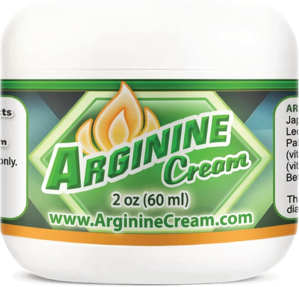Crème Arginine - 2 oz - L-Arginine supplément de soutien à l'oxyde nitrique pour les hommes et les femmes - Sans parfum
