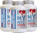 I LOVE MY PETS LLC chat Immuni System Boost - PET Immuni Support - Chiens et chats - Booster - Healthy - Sélénium pour chats - 180 Treats (3 bouteilles)