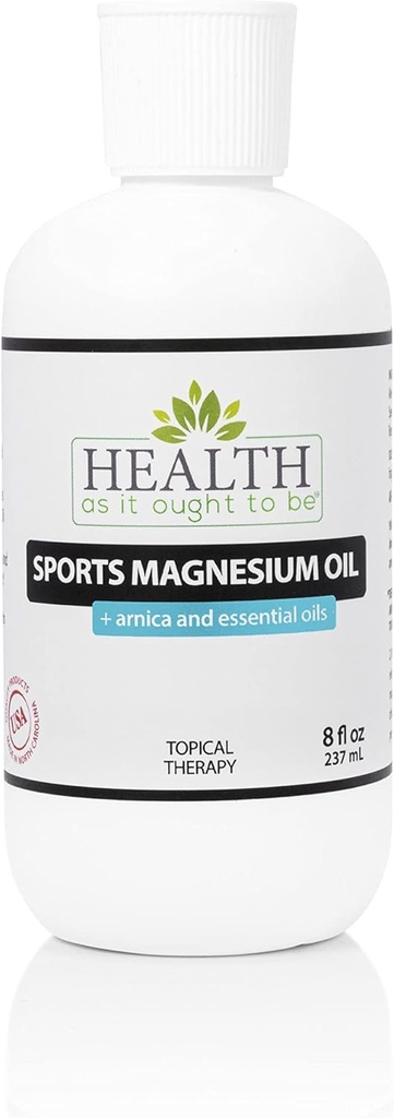 La santé comme elle devrait être Sport Huile de magnésium + Arnica et huiles essentielles Supplément de Physicien Formulé pour les athlètes et les adultes actifs, Rubule musculaire naturelle et récupération d'entraînement