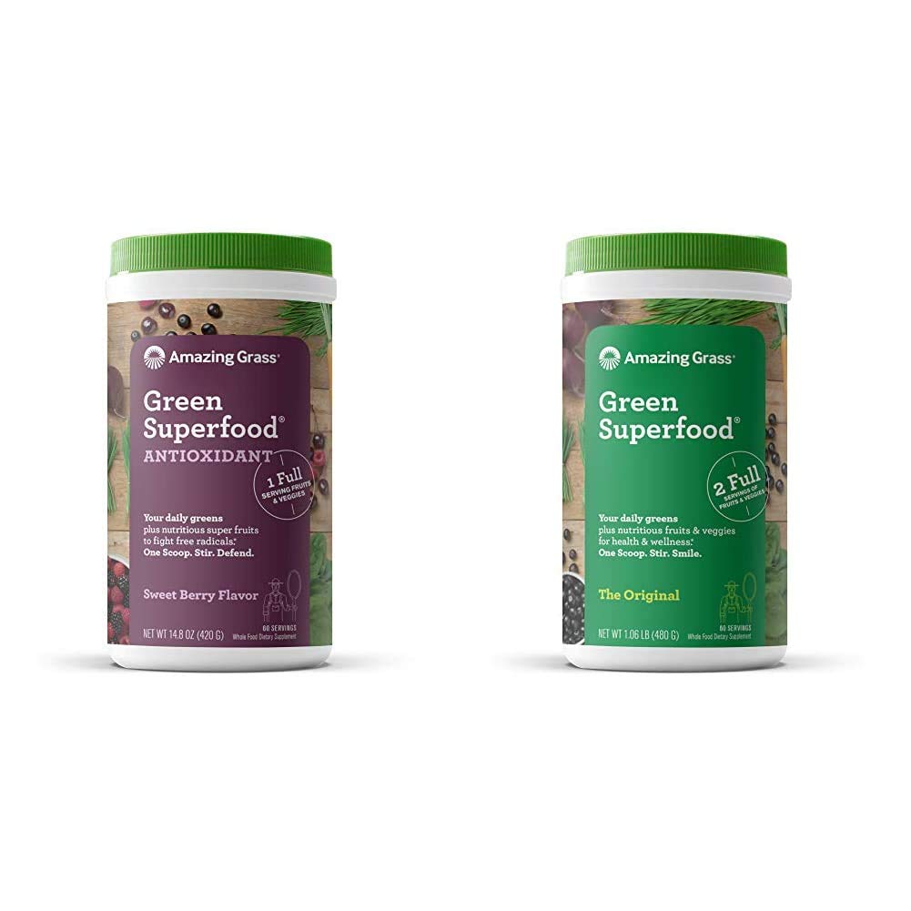 Amazing Grass Greens Mélanger Superfoods Poudre (Original + Antioxydant)