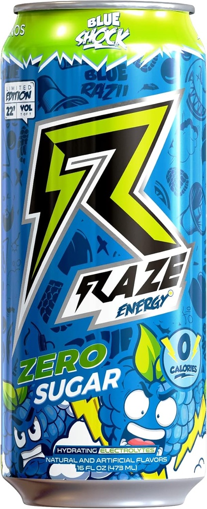 Repp Sports Raze Boissons énergétiques (choc bleu)
