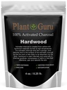 Poudre de charbon activé par Guru 4 oz. HARDWOOD - Nourriture Kosher Non-OGM - Blanchiment des dents, masque faciale et fabrication de savon. Promotion de la désintoxication naturelle et aide à la digestion