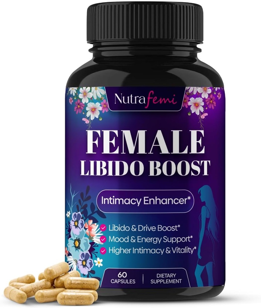 Rehausseur de Libido très efficace pour les femmes-Female Rehausseur de Libido pour l'équilibre hormonal, l'humeur et la conduite, Lubrification naturelle - avec racine de Maca, Ginseng, Tribulus, Gingko & Ashwagandha