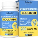Saccharomyces Boulardii Probiotiques 200 milliards d'UFC, probiotique étudié cliniquement pour les femmes et les hommes Levure pour la santé intestinale, Gut, Immune et digestive, résistant aux acides et plateau-stable, 60 jours